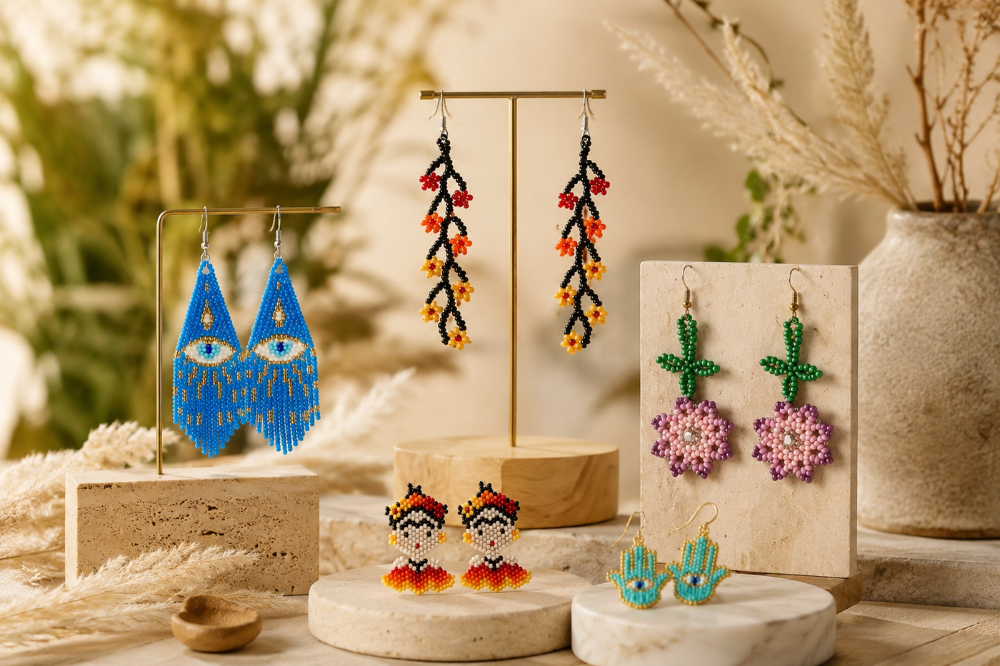 Set artesanal multicolor