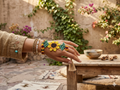Golden Sunflower Ring Bracelet
