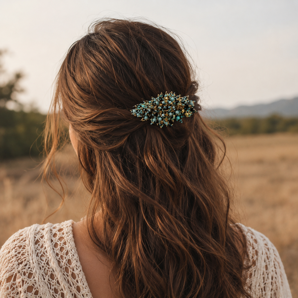 Crystal Beaded Hair Clip
