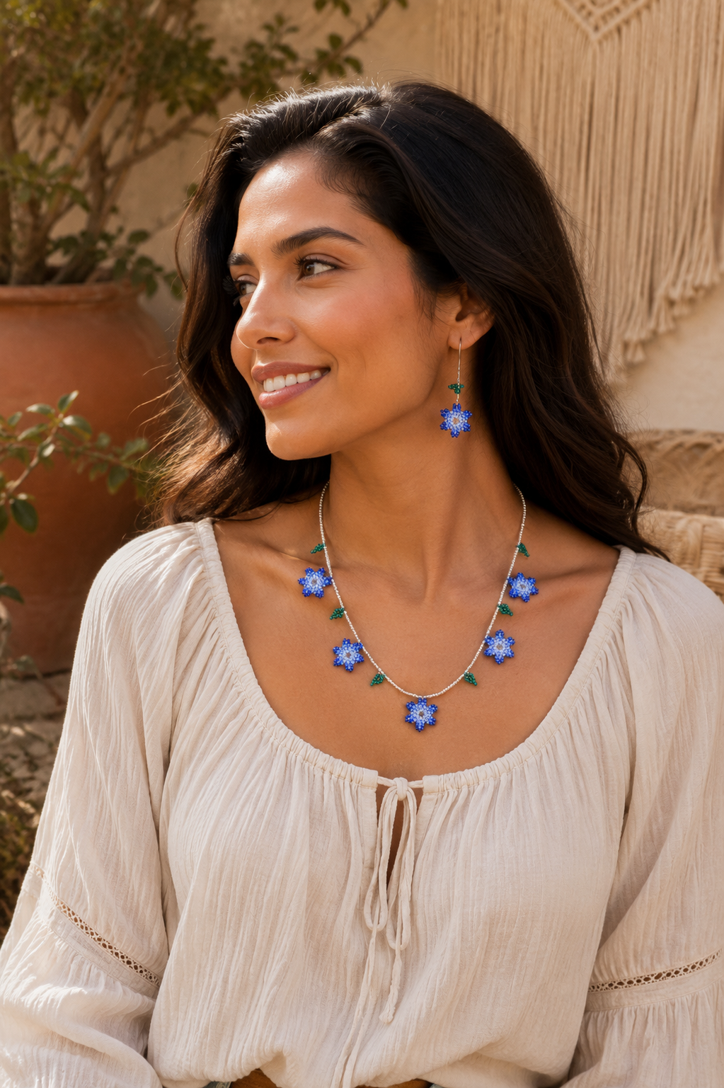 Wildflower Necklace & Earrings Set