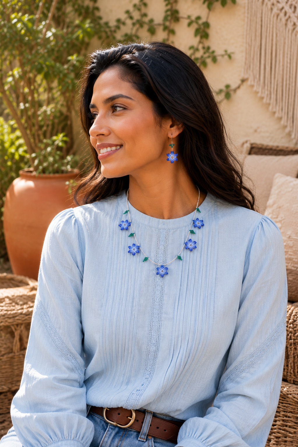 Wildflower Necklace & Earrings Set