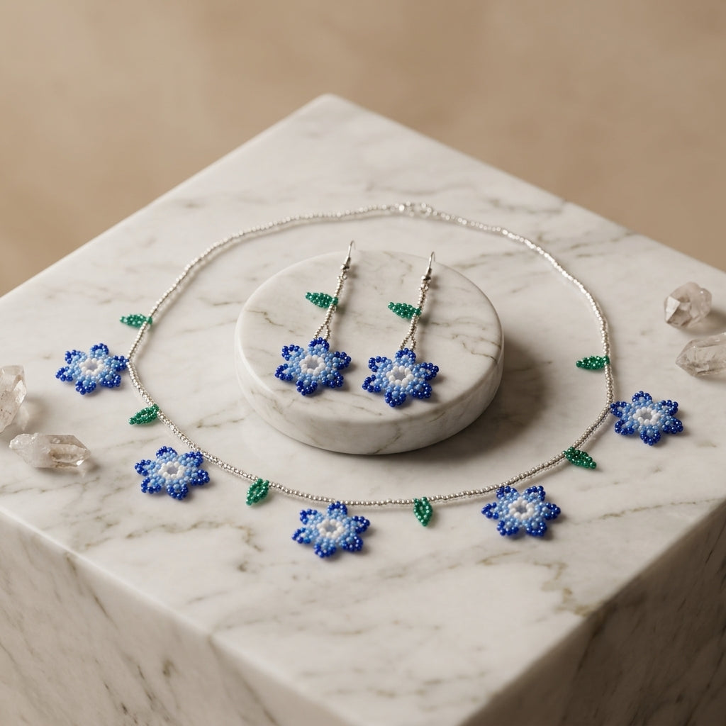 Wildflower Necklace & Earrings Set