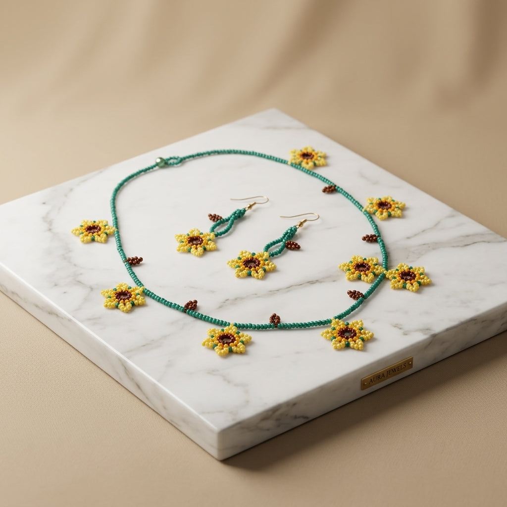 Wildflower Necklace & Earrings Set