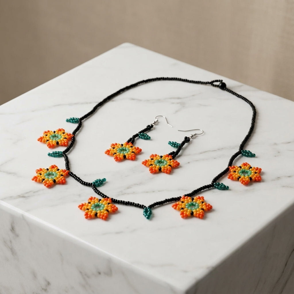Wildflower Necklace & Earrings Set
