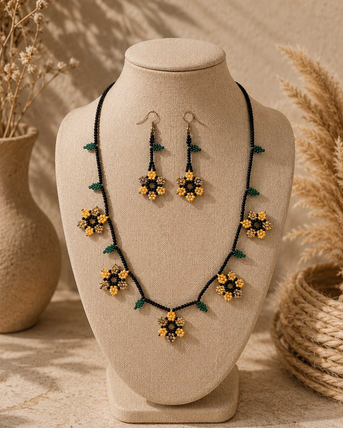 Wildflower Necklace & Earrings Set