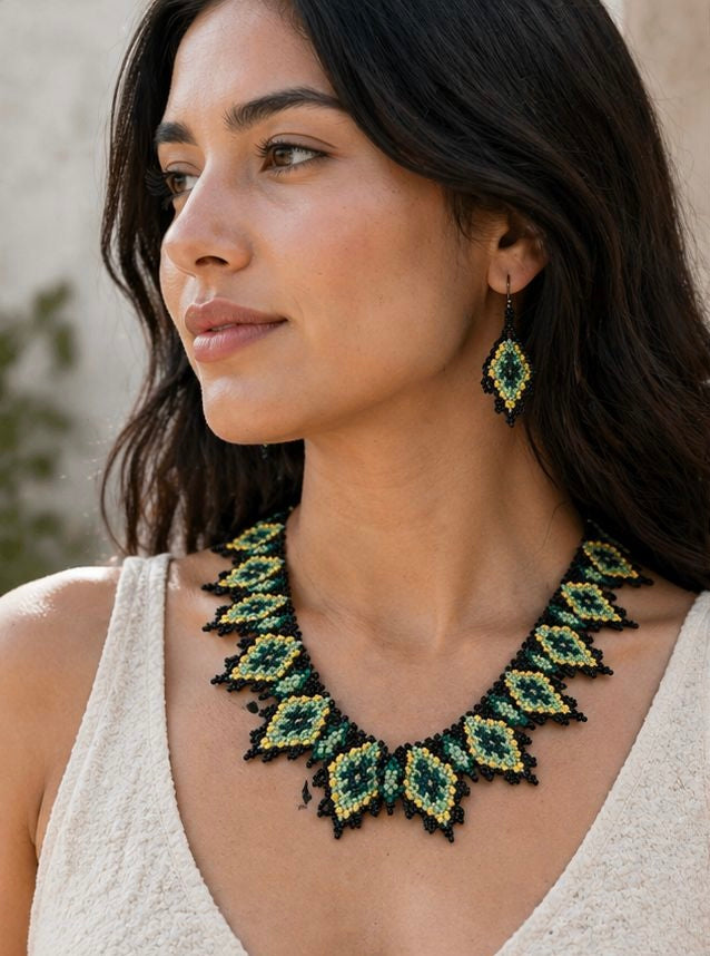 Agave Necklace & Earrings Set