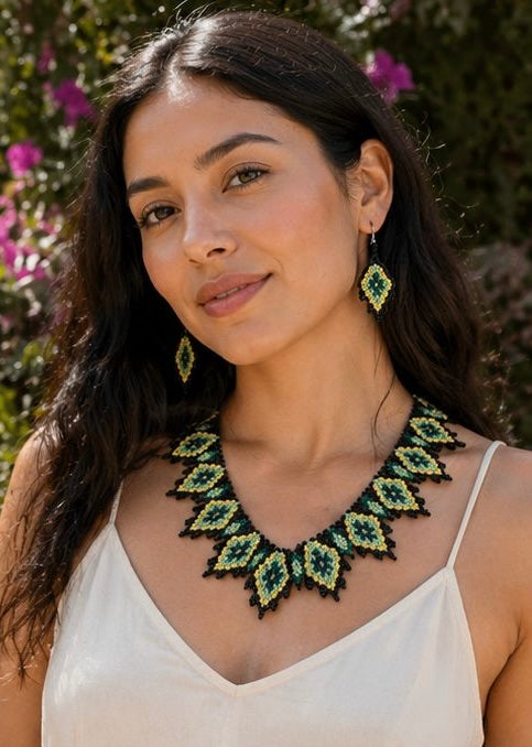 Agave Necklace & Earrings Set
