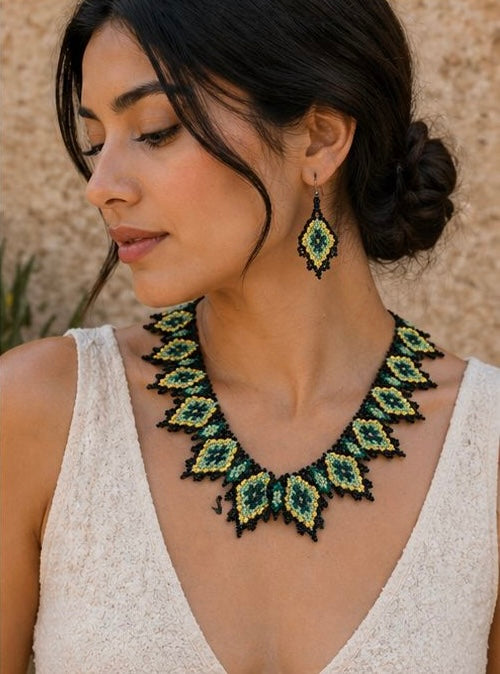 Agave Necklace & Earrings Set