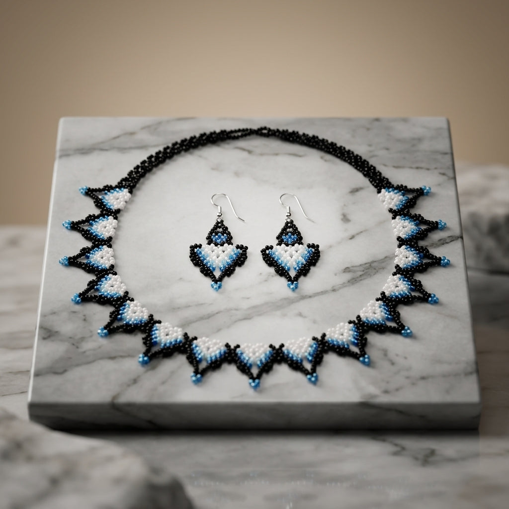 Petals Necklace & Earrings Set.