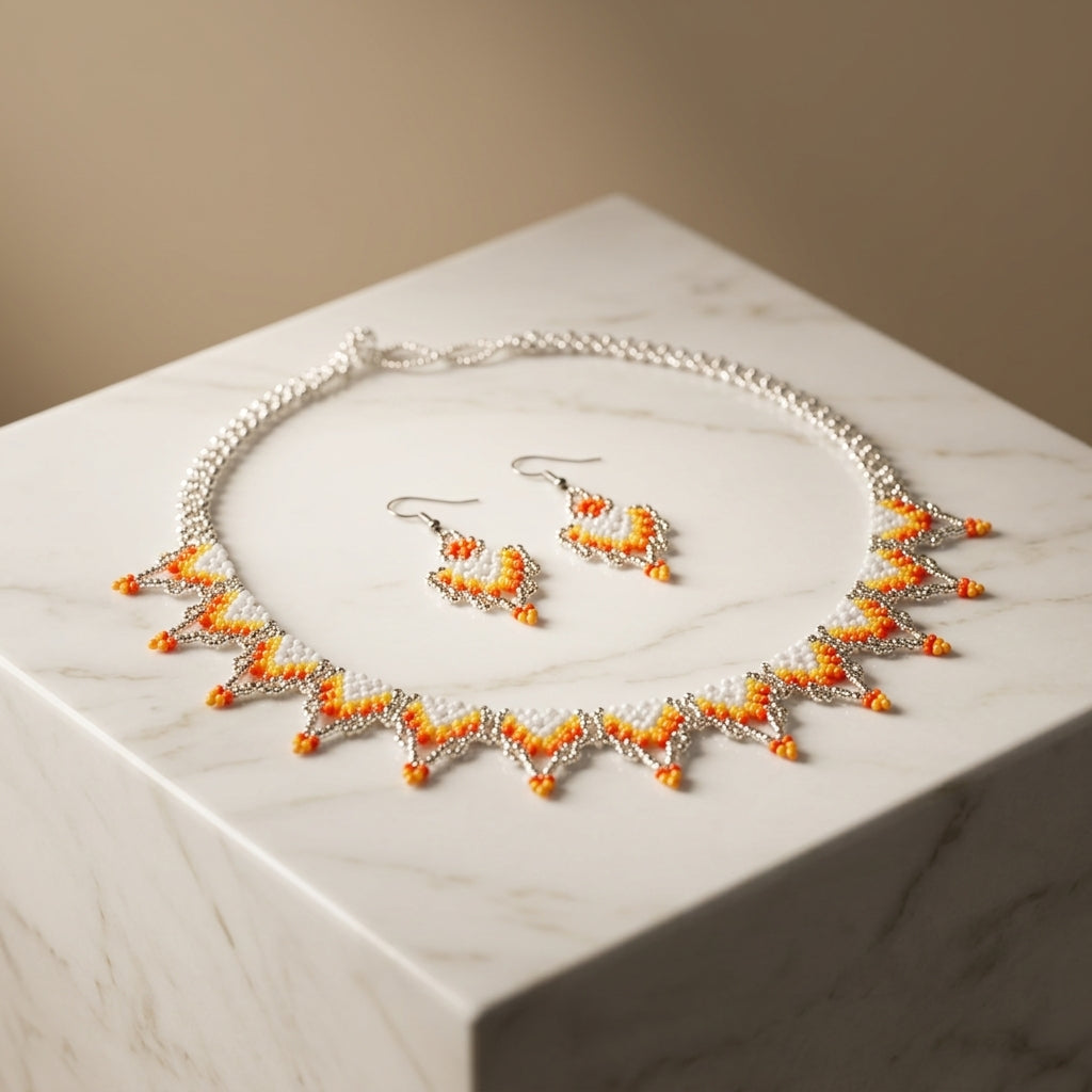 Petals Necklace & Earrings Set.